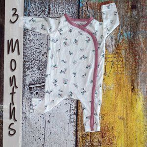 Gently worn light baby girl pajamas